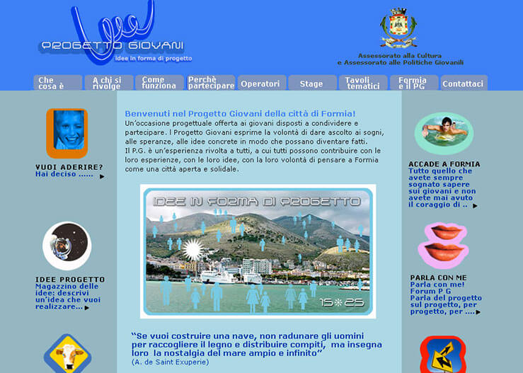 Web Design - Youth Project Municipality of Formia