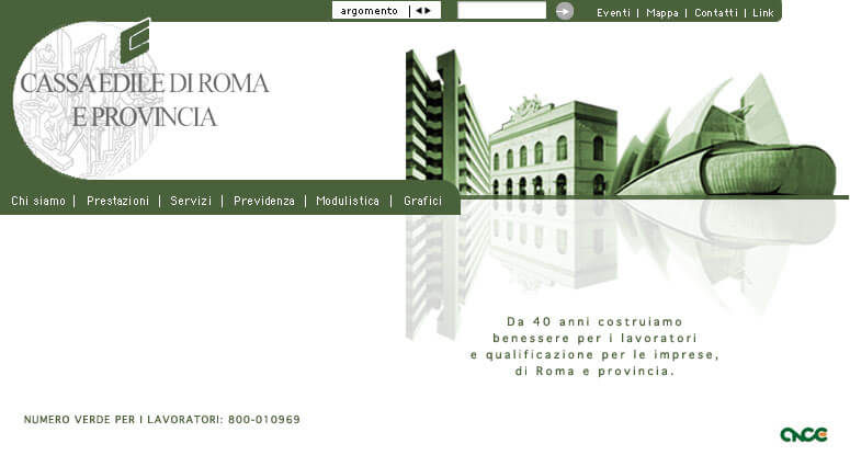 Web design - Building Fund of Rome and Province